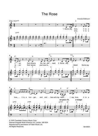 Preview: Notenbeispiel The Rose